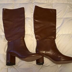 Tory  Burch Elegant Brown Leather Knee-High Boots size 9